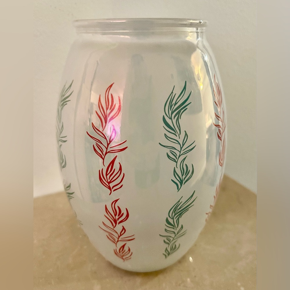 Vintage, pearlescent glass vase.